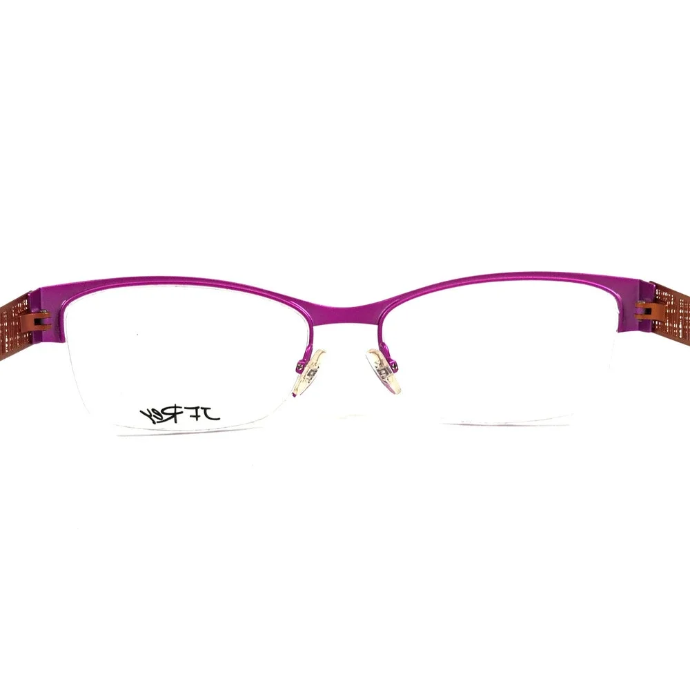 J.F. Rey Eyeglasses Frames JF2587 8060 Pink Orange Cat Eye Half Rim 54-17-140